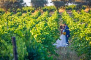 Ritratto romantico degli sposi al tramonto - Immagine di Fabio Marcangeli